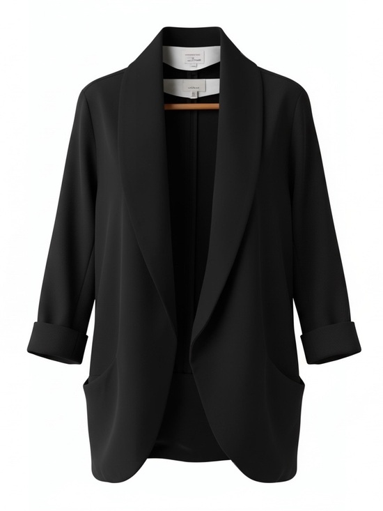 Wilfred Jackets & Blazers - Wilfred Black Open-Front Draped Blazer